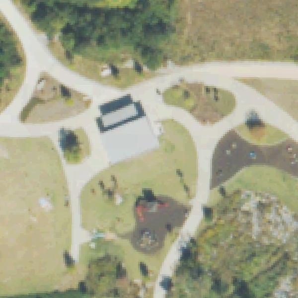 Aerial view of Westside Park Playground