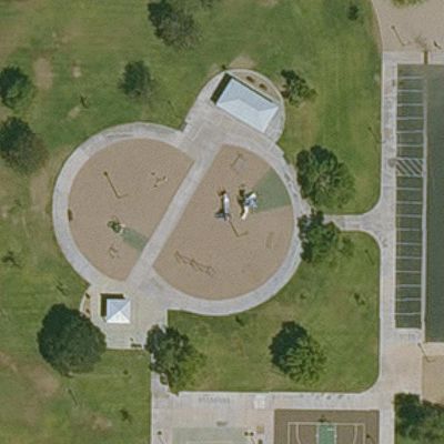 Aerial view of Whitman Park Playground