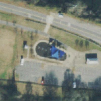 Aerial photo of Whitsett Park playground