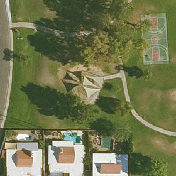Aerial view of Zuni Park playground