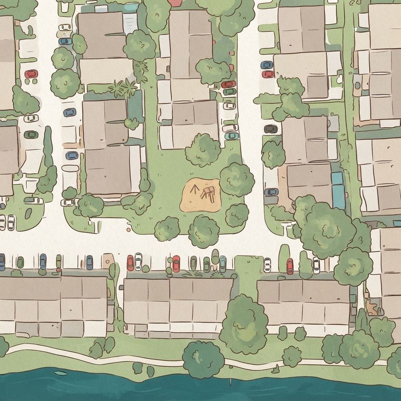 Illustrated map of 111th Avenue Kiddie Park