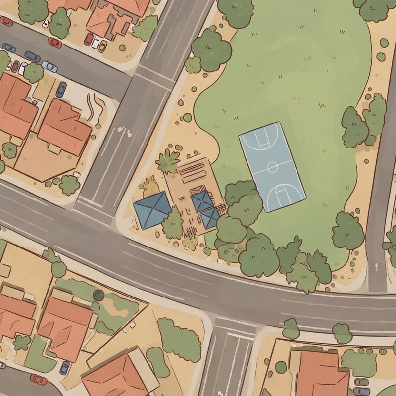 Illustrated map of 149th & Parkview Park - Ashton Ranch HOA