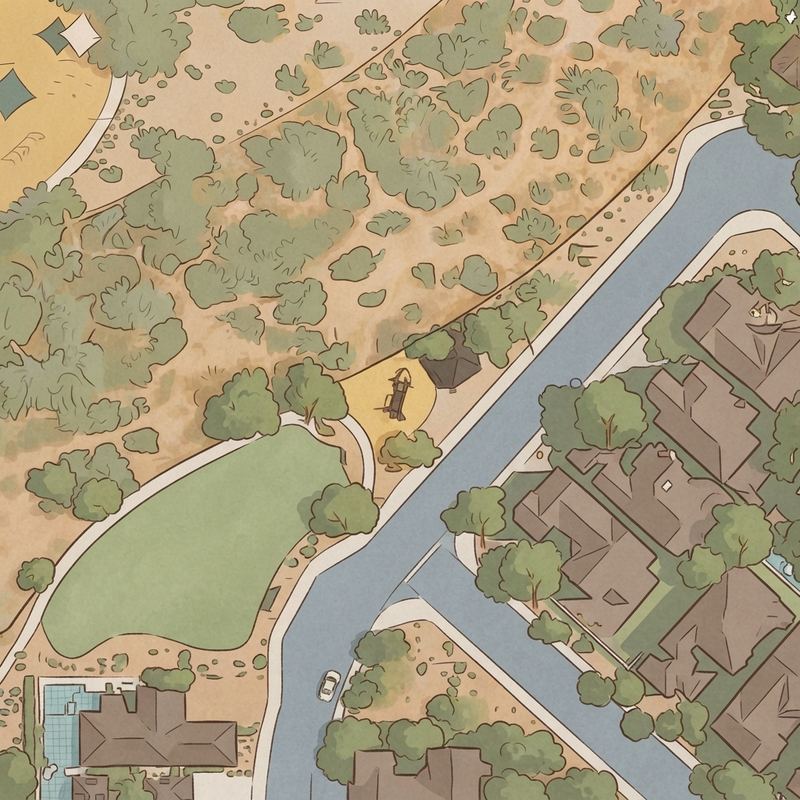 Illustrated map of 39th Terrace Playground