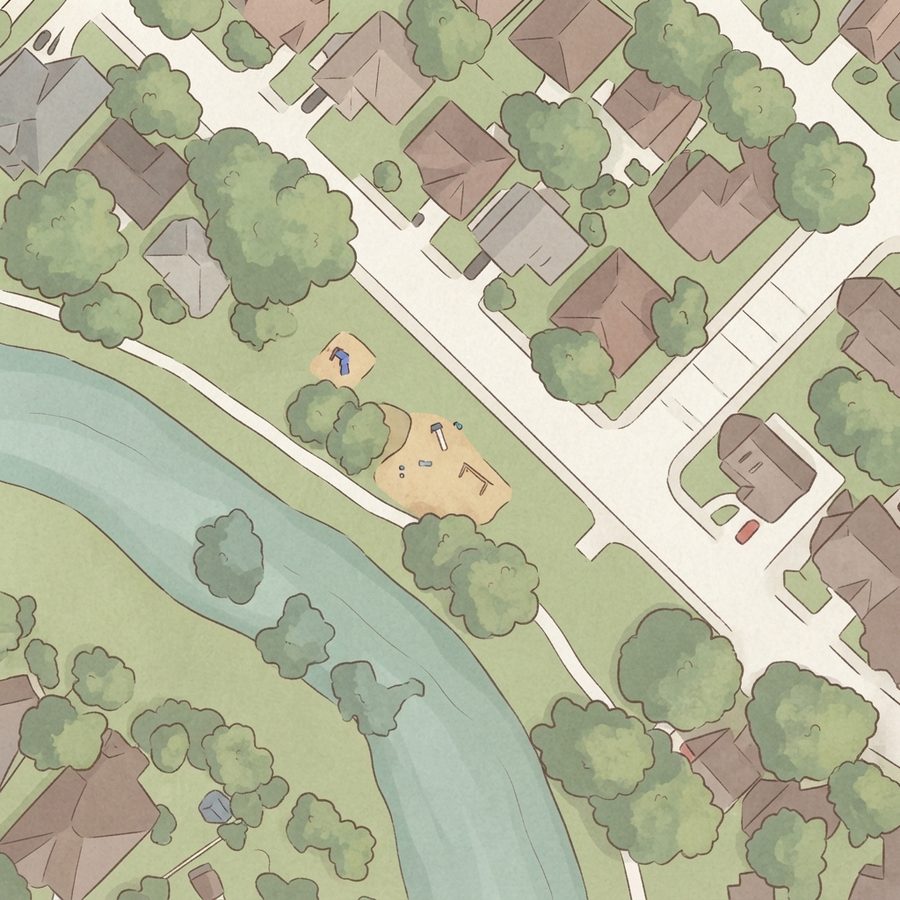 Illustrated map of Aaron Pasternak Park