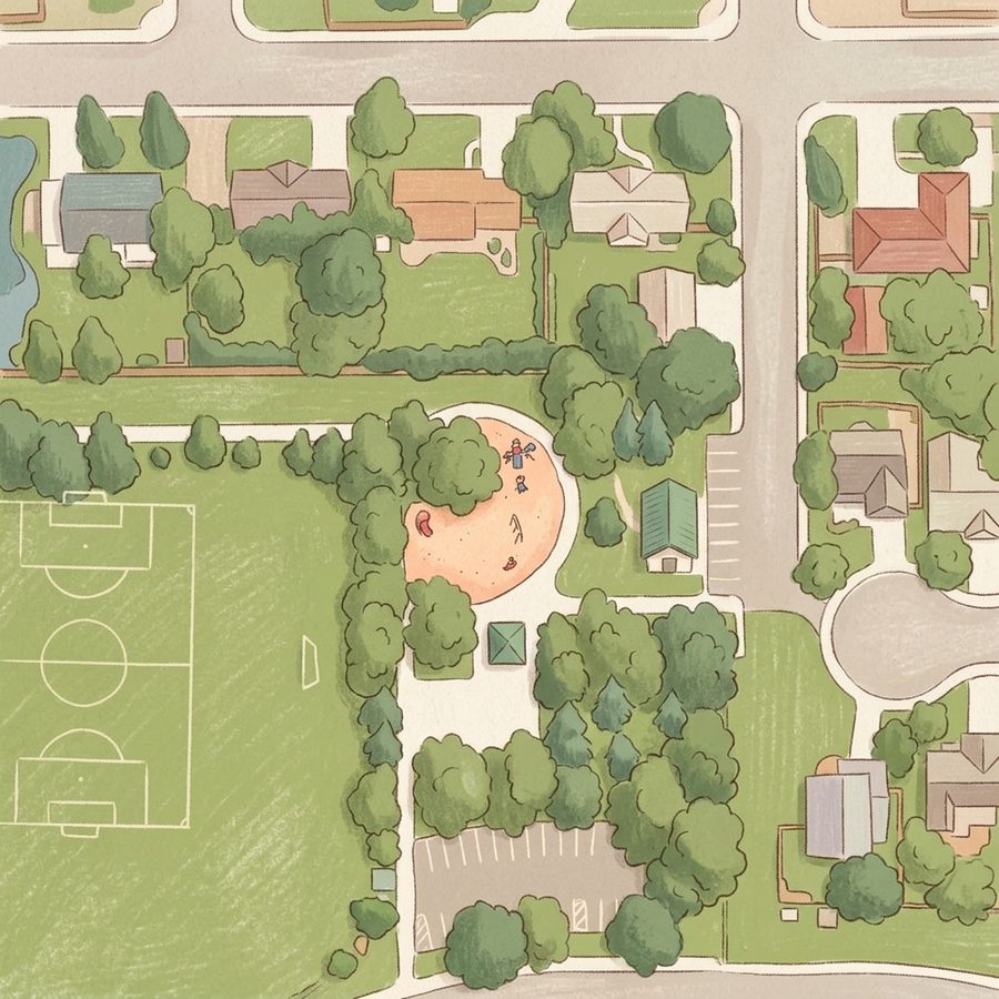 Illustrated map of Abbott Park