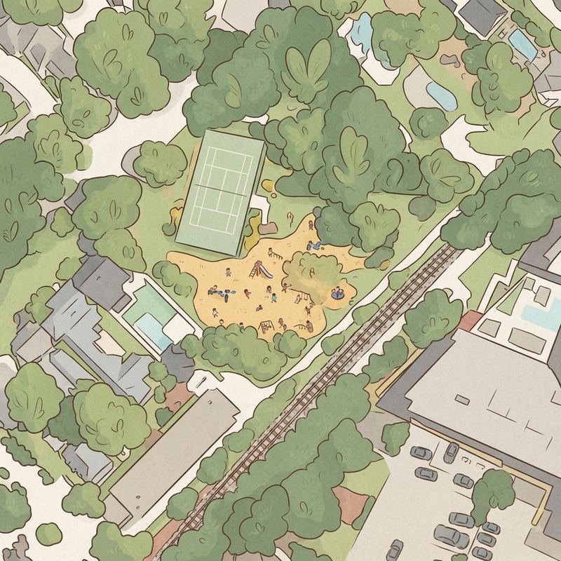 Illustrated map of Abbott Park-highland park