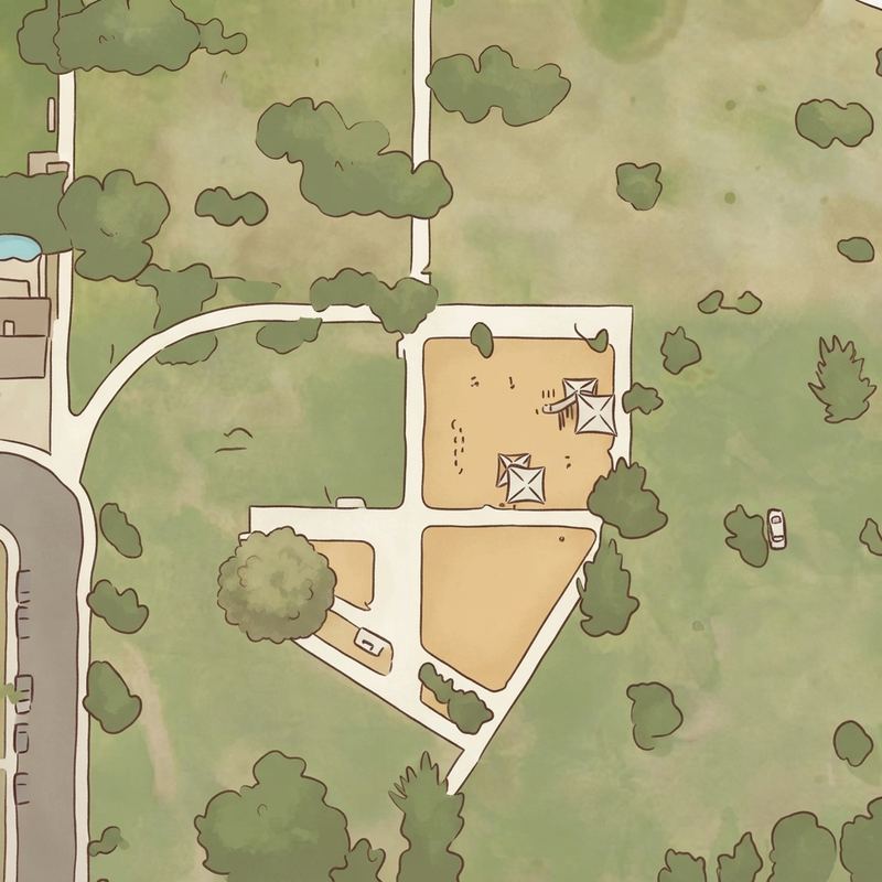 Illustrated map of ​​​​Acacia Park