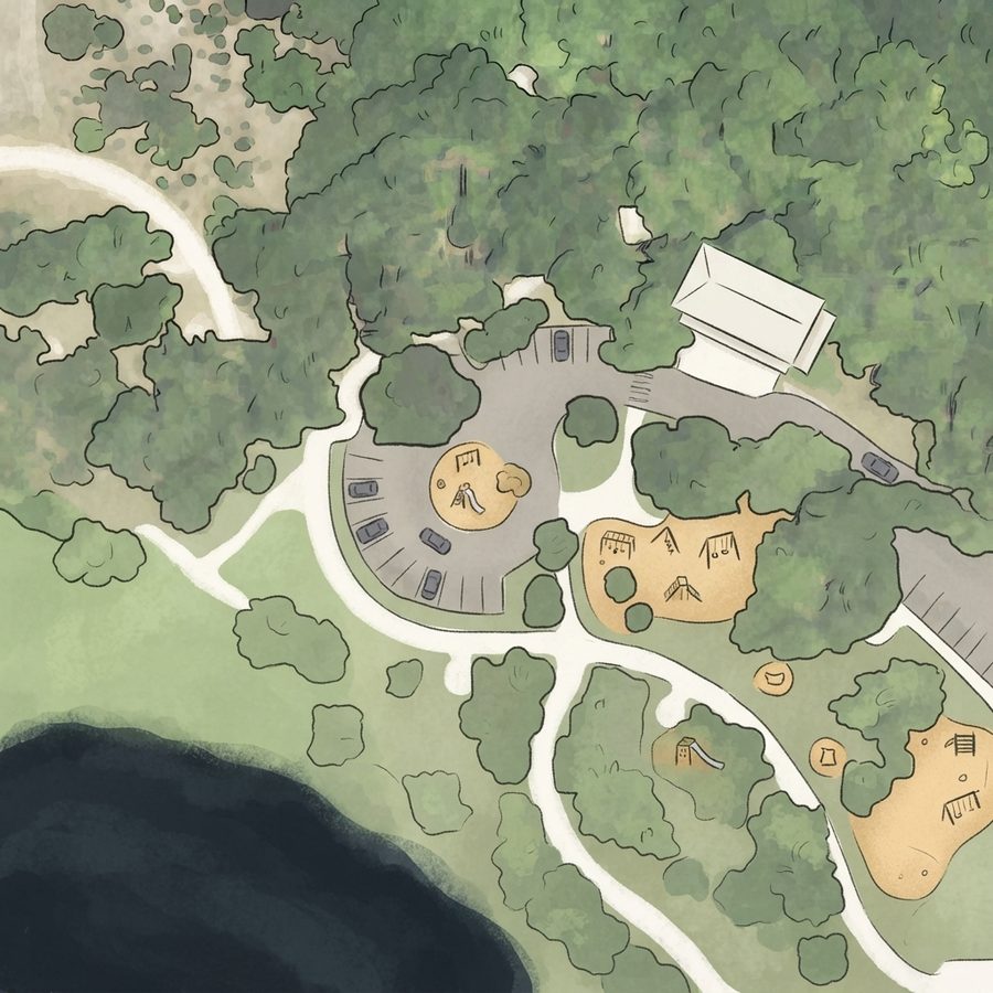 Illustrated map of Acequia Park