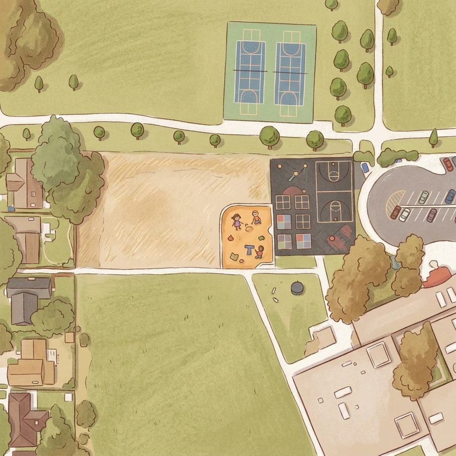 Illustrated map of Addenbrook Trailer Parking