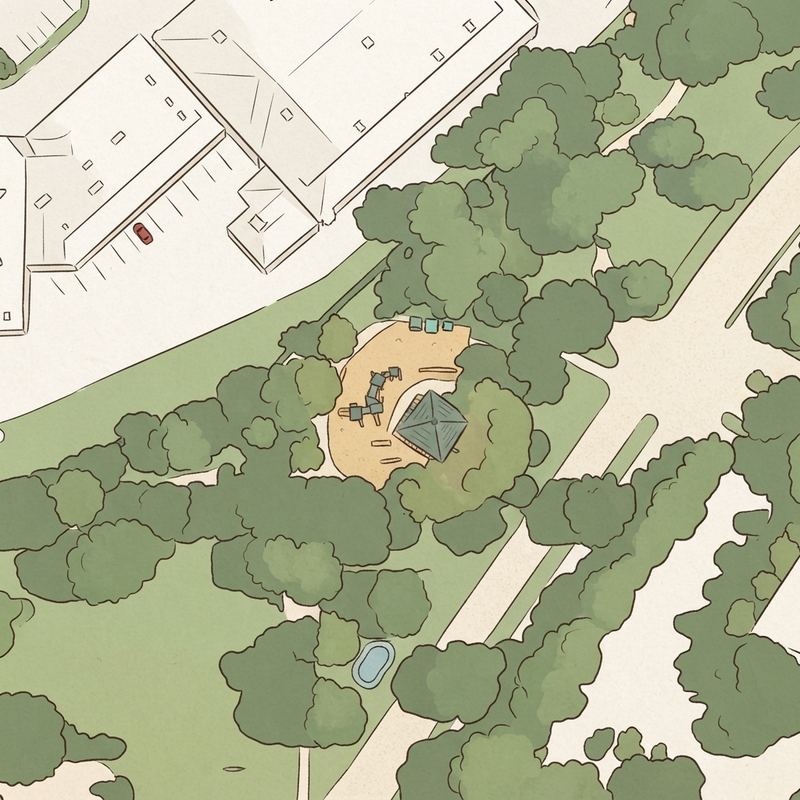 Illustrated map of Addison Park Playground