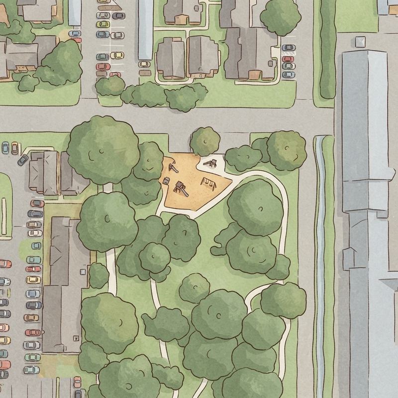 Illustrated map of Addison Town Park