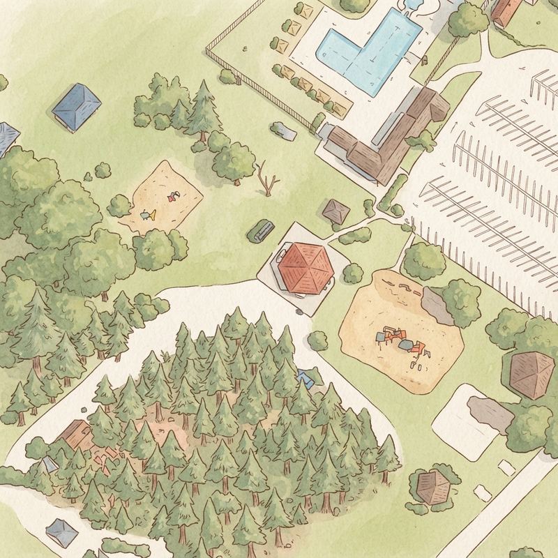 Illustrated map of Admiral Baker Park (US Navy)