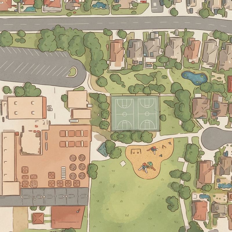 Illustrated map of Adobe Bluffs Park