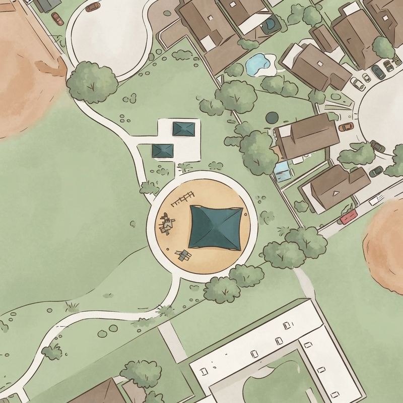 Illustrated map of Adobe Mountain Park