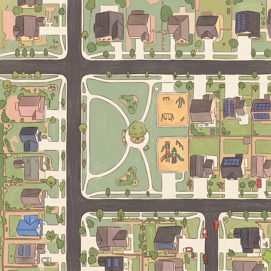 Illustrated map of Adonea Swing Park