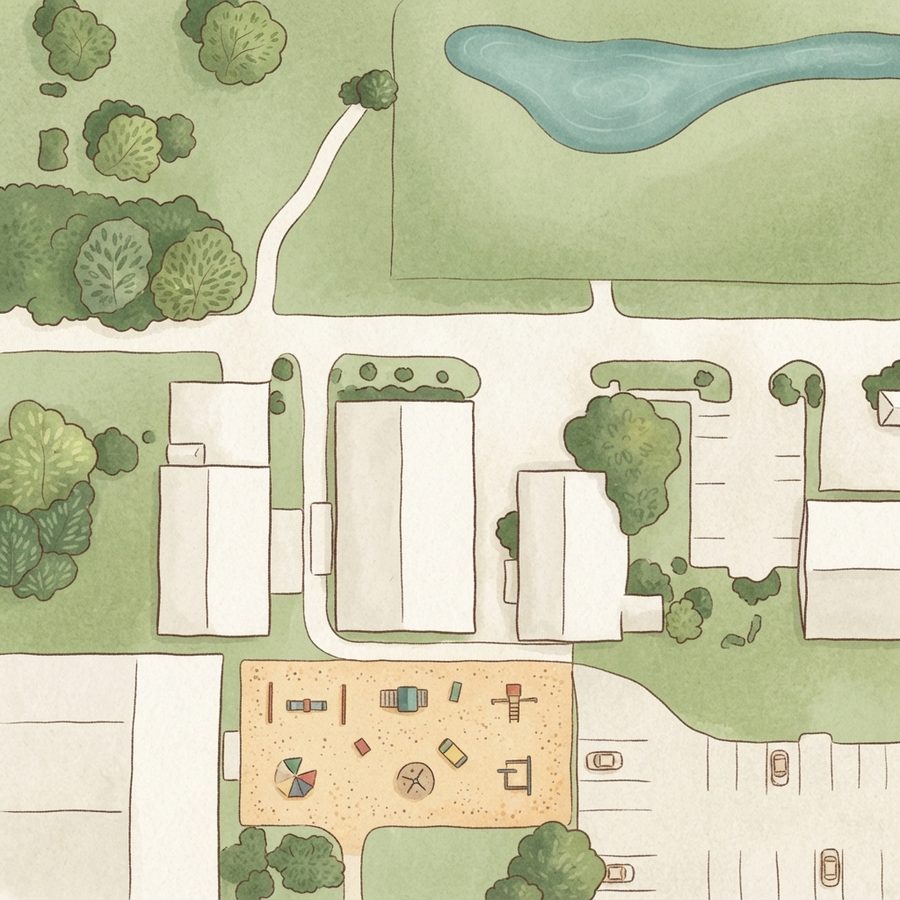 Illustrated map of Adventure Playground Systems