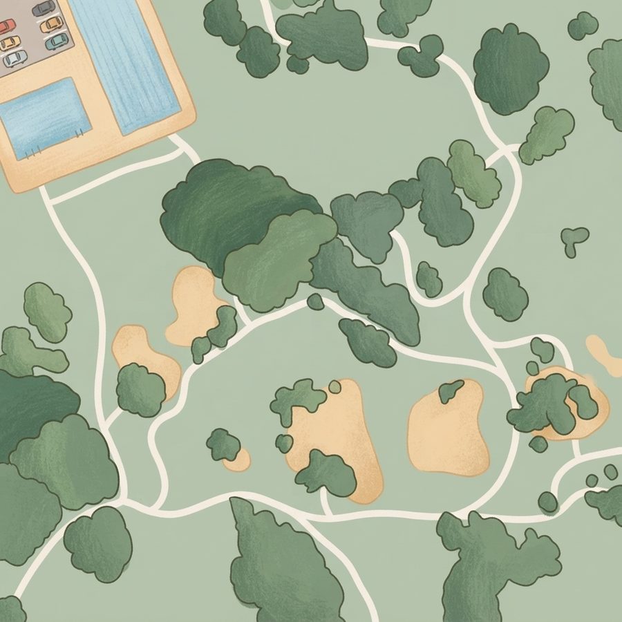 Illustrated map of Agnes Moffitt Park