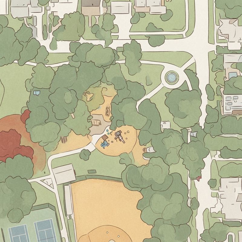 Illustrated map of Al Coith Park