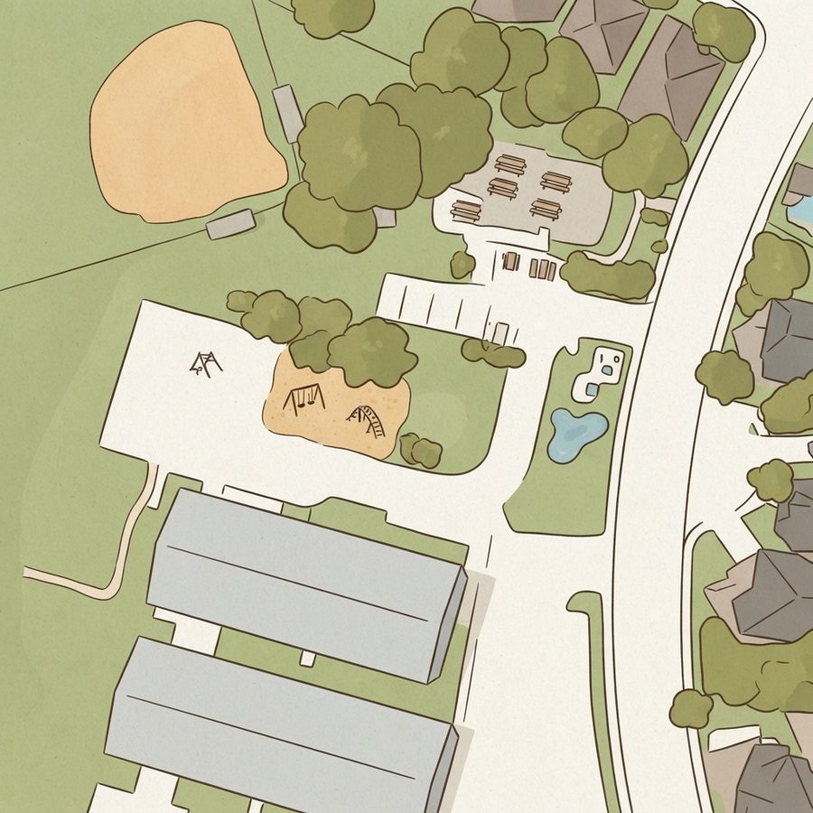 Illustrated map of Al Rich Park playground