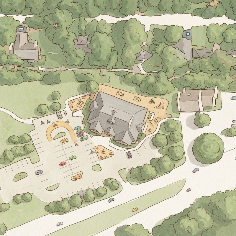 Illustrated map of Al Rollins Park
