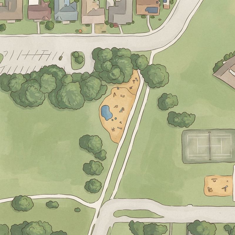 Illustrated map of Alamo Park