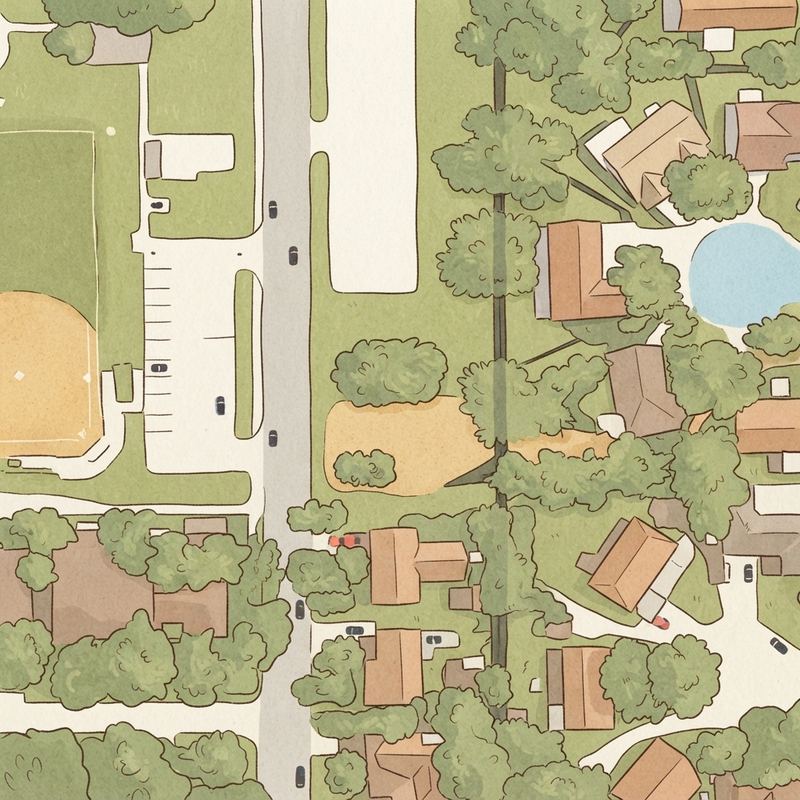 Illustrated map of Alexander Park