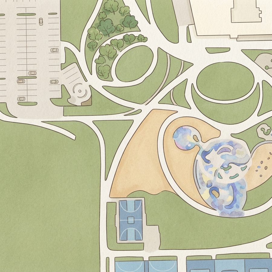Illustrated map of Alief Community Park