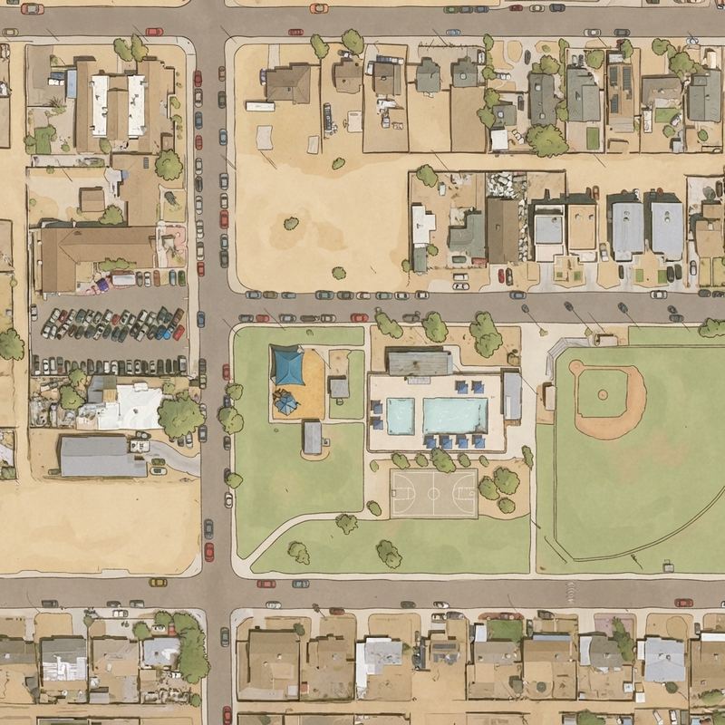 Illustrated map of Alkire Park
