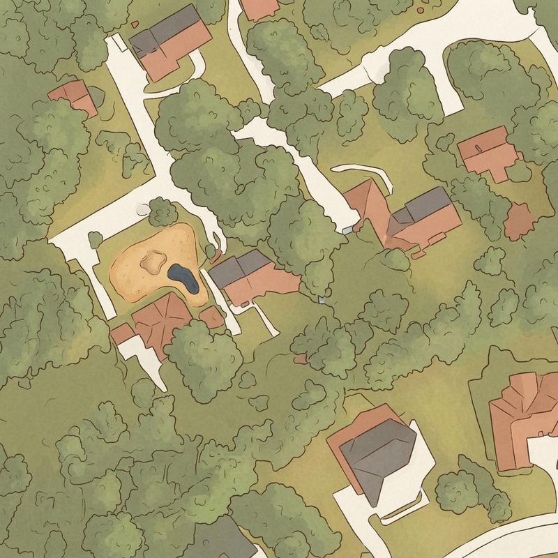 Illustrated map of All Around Playgrounds