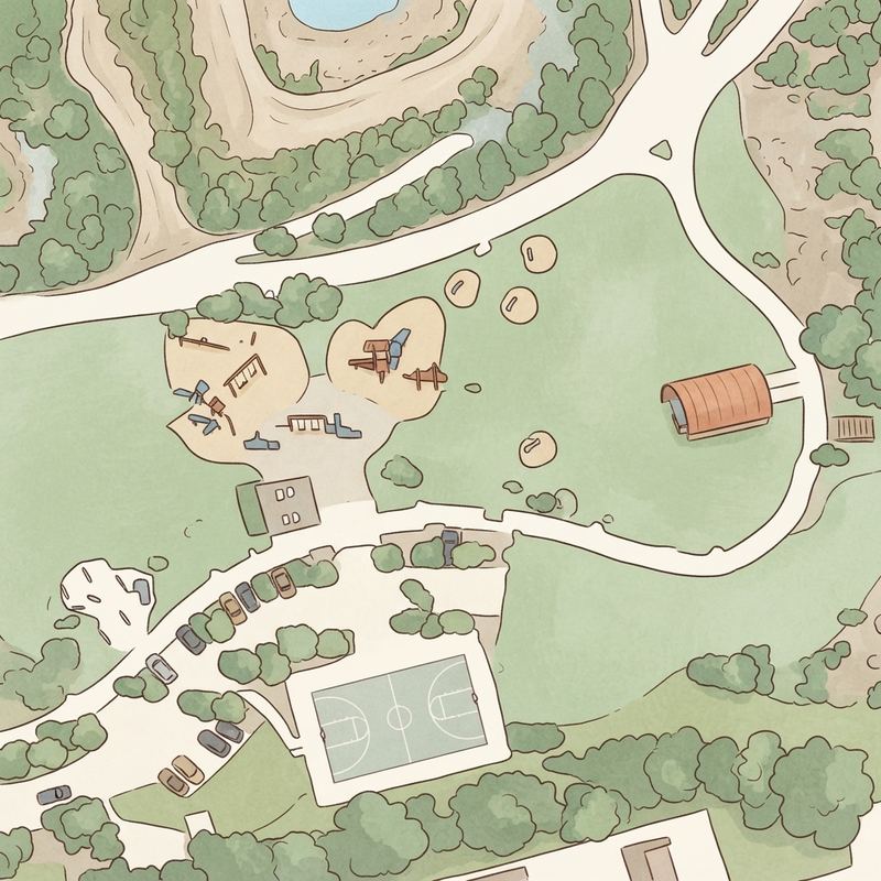 Illustrated map of All Seasons Park