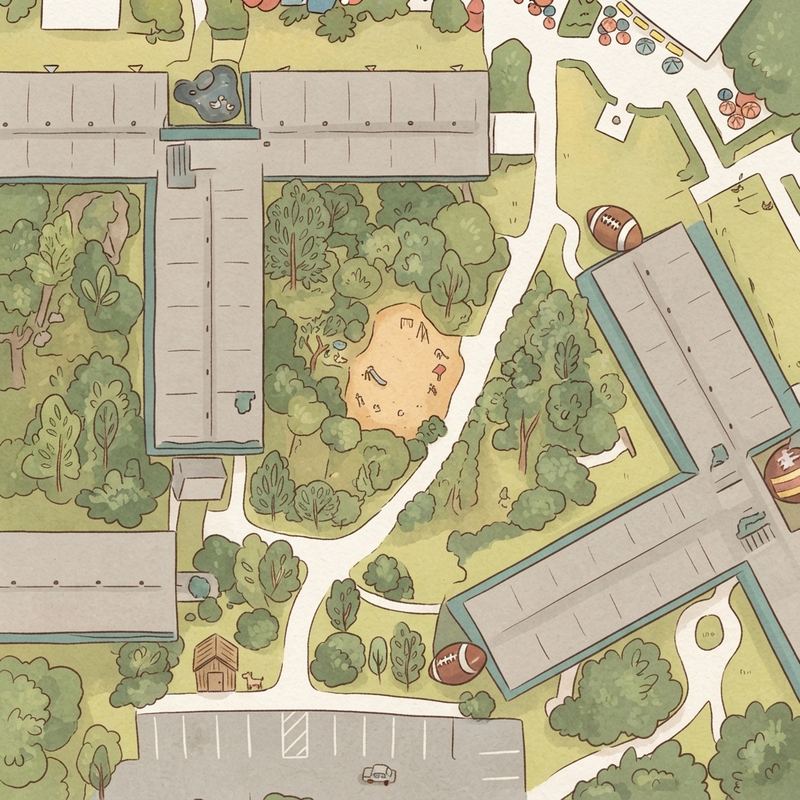 Illustrated map of All star sports PLAYGROUND