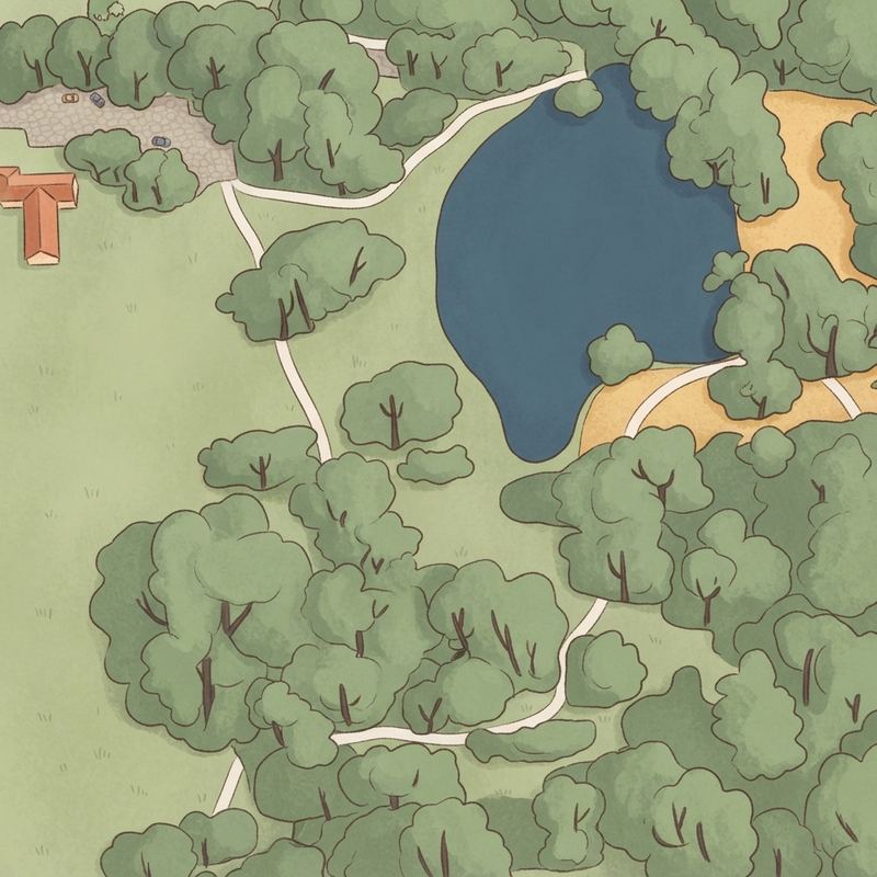 Illustrated map of Allan Saxe Park