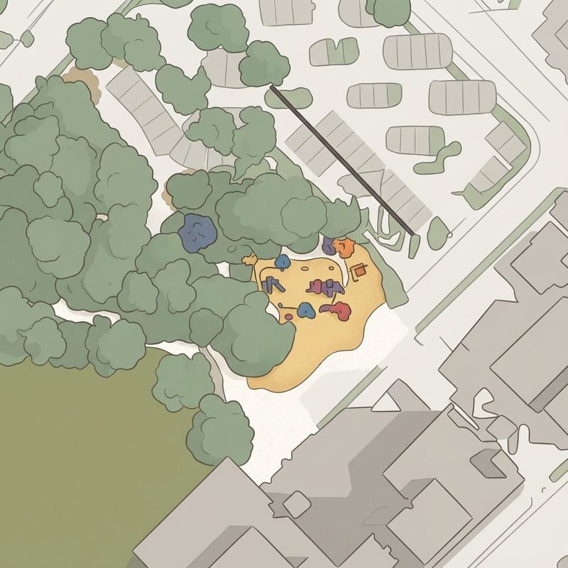 Illustrated map of Allan Shivers Park