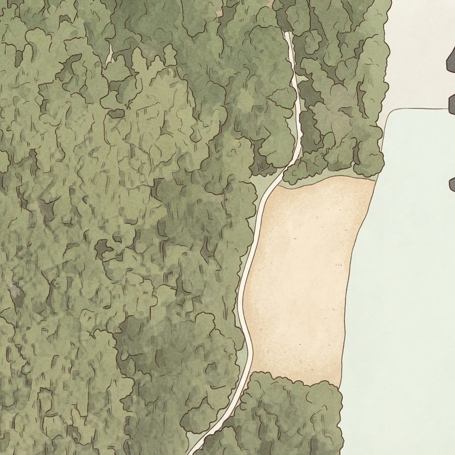 Illustrated map of Allen Station Park