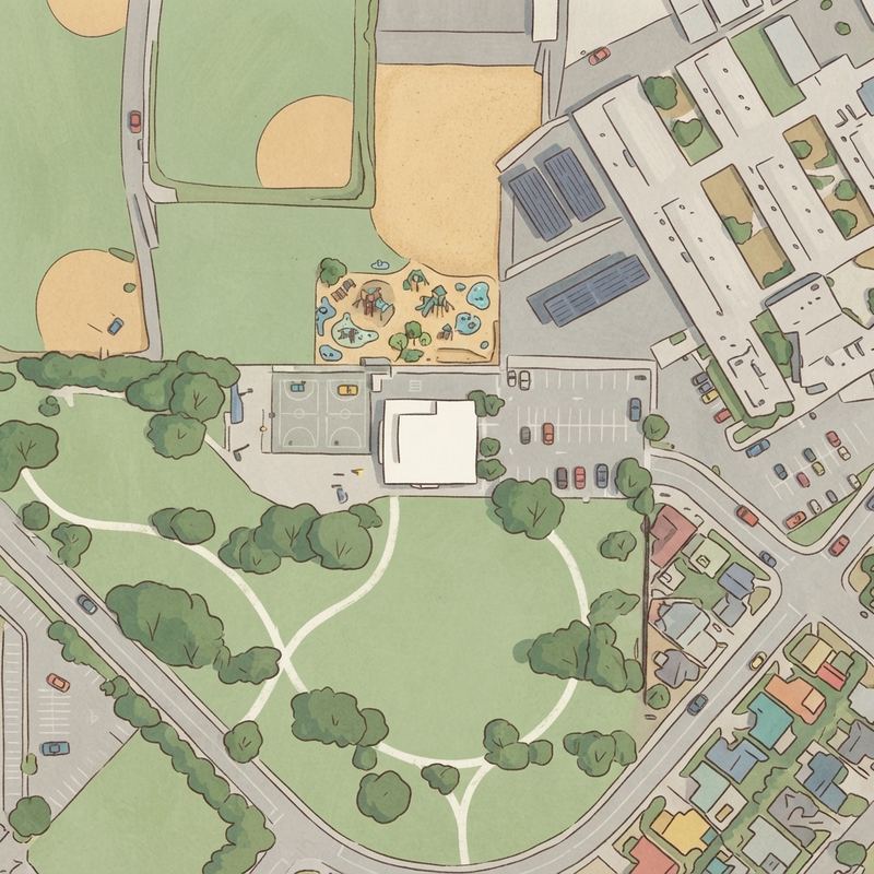 Illustrated map of Allied Gardens Park