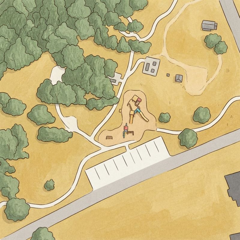 Illustrated map of Alta Mesa Park