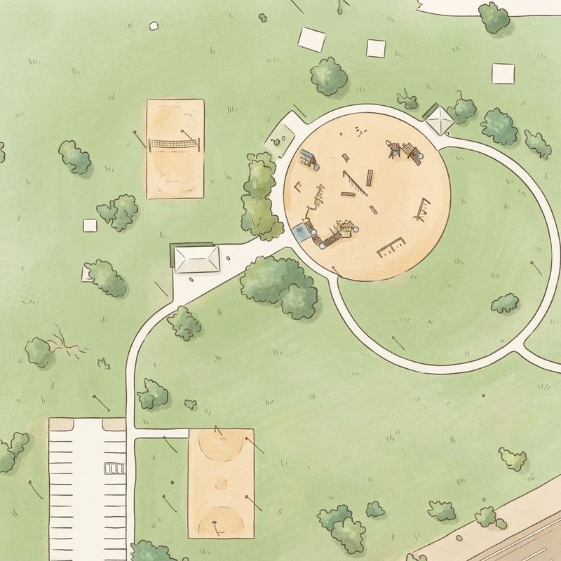 Illustrated map of Alta Mesa Park