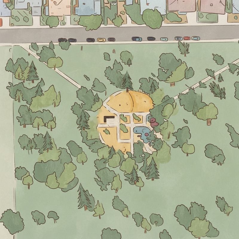 Illustrated map of Altadena Park