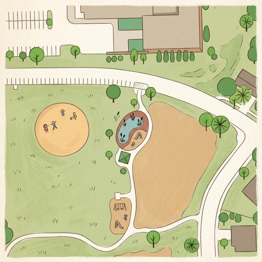 Illustrated map of Altair Park