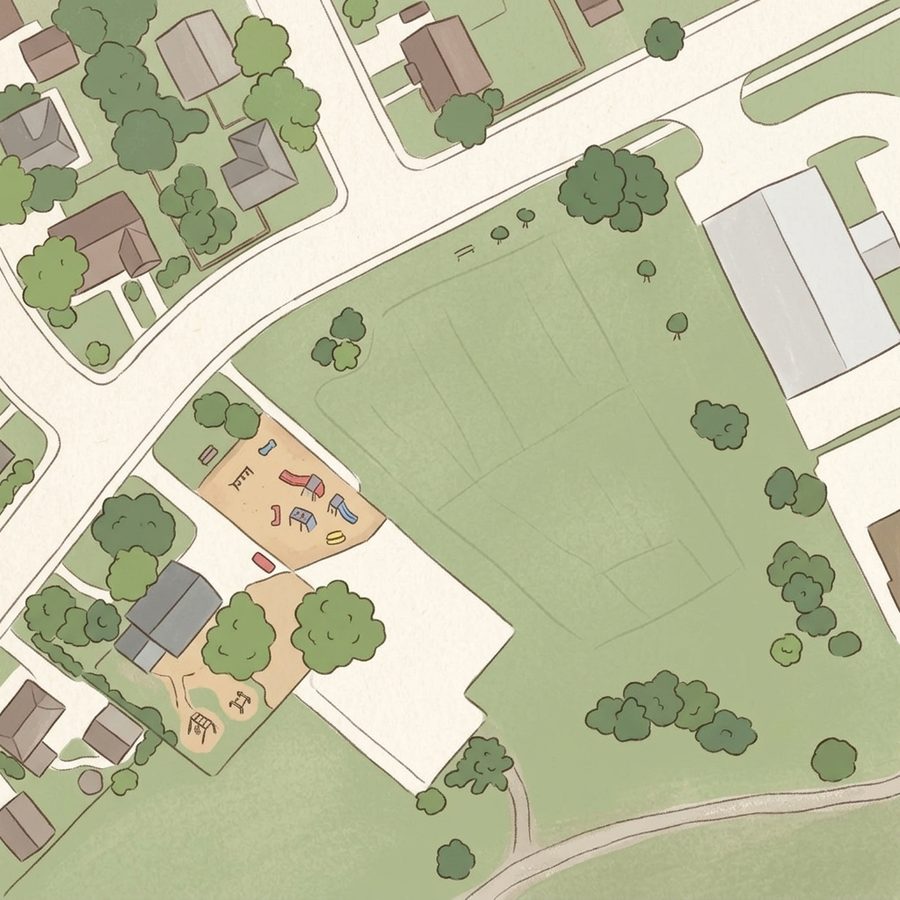Illustrated map of Alvin B. Thomas Park