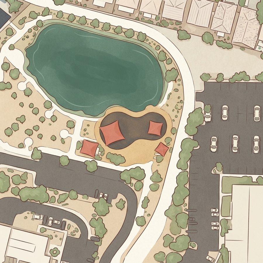 Illustrated map of Amador Vista Park