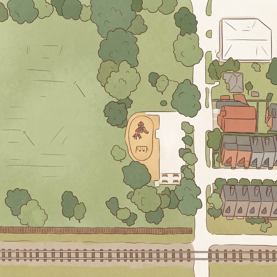 Illustrated map of American Legion Park