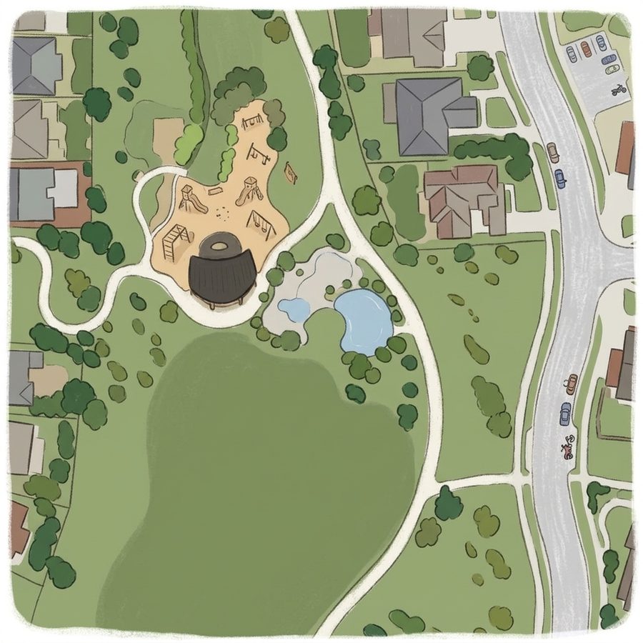 Illustrated map of Anchor Point Park