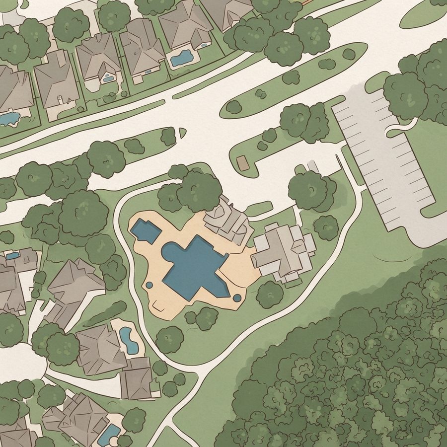 Illustrated map of Anderson Park