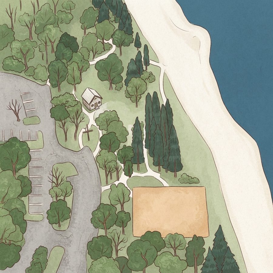 Illustrated map of Anderson Road Day Use