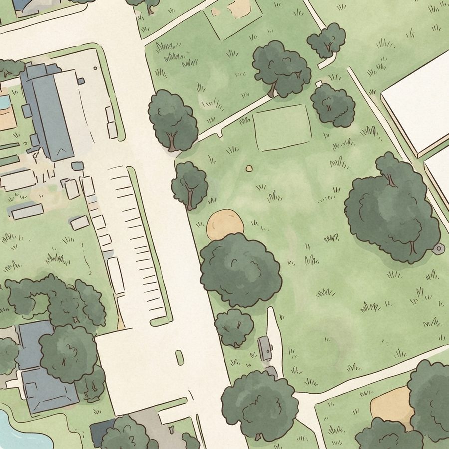 Illustrated map of Andover Park