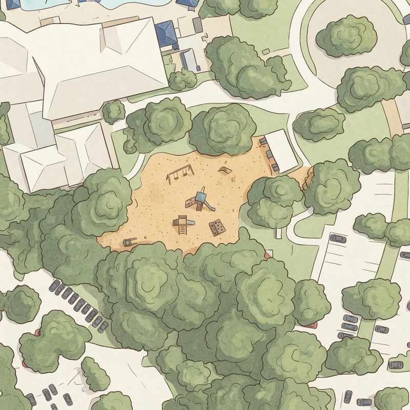 Illustrated map of Andrew Brown Park Central