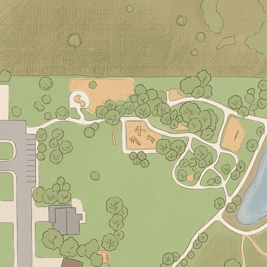 Illustrated map of Annette Brand Park