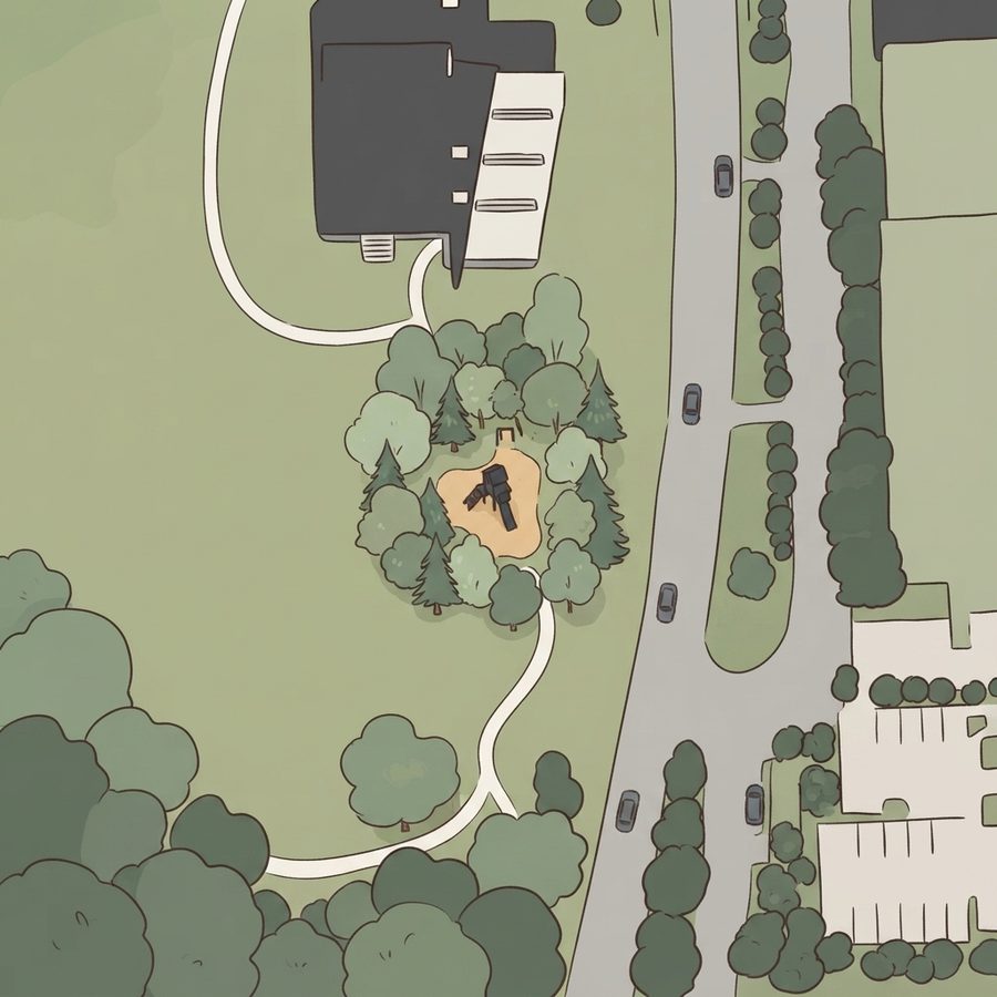 Illustrated map of Antioch Park