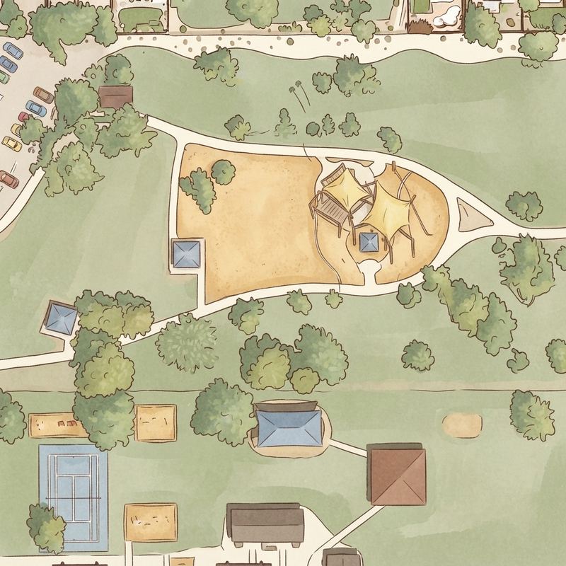 Illustrated map of Apache Park